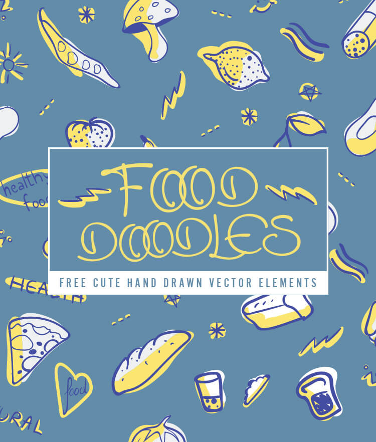 FREE Food doodles elements Cover