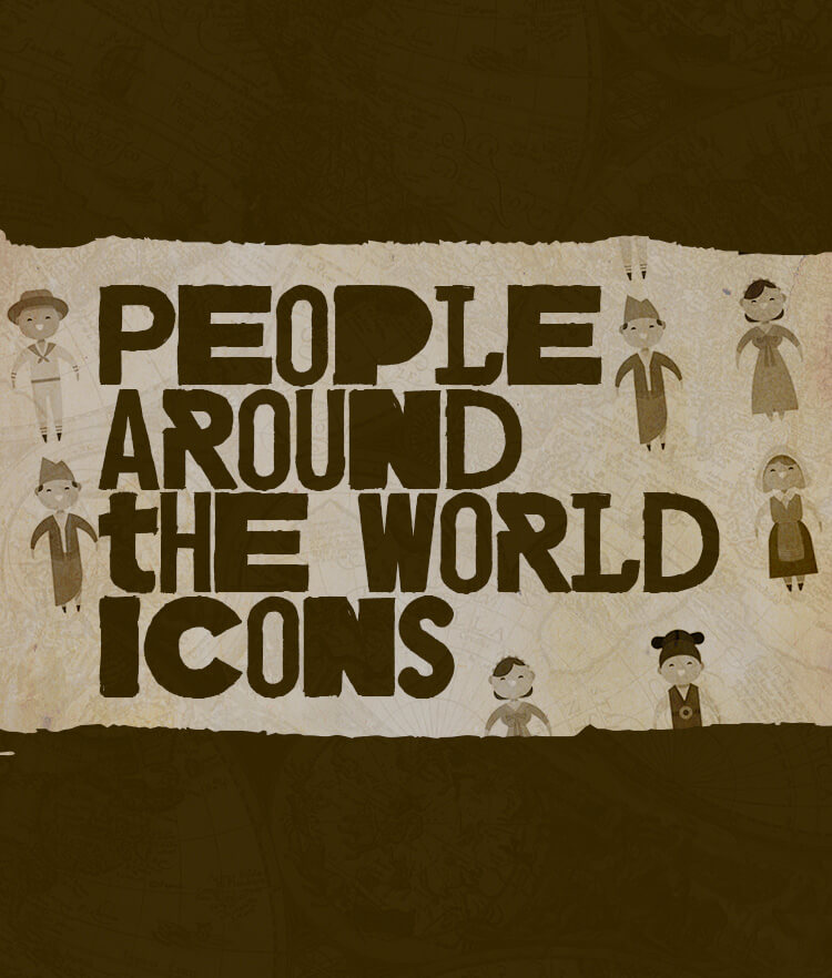 People around the world icons Cover