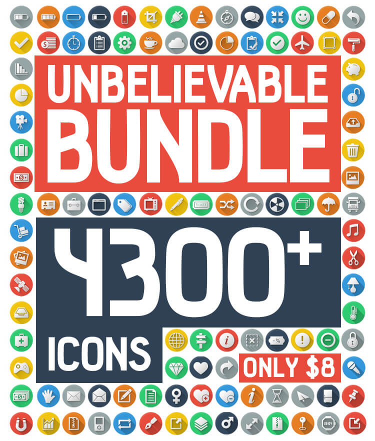 Unbelievable Bundle 4300 Icons Cover