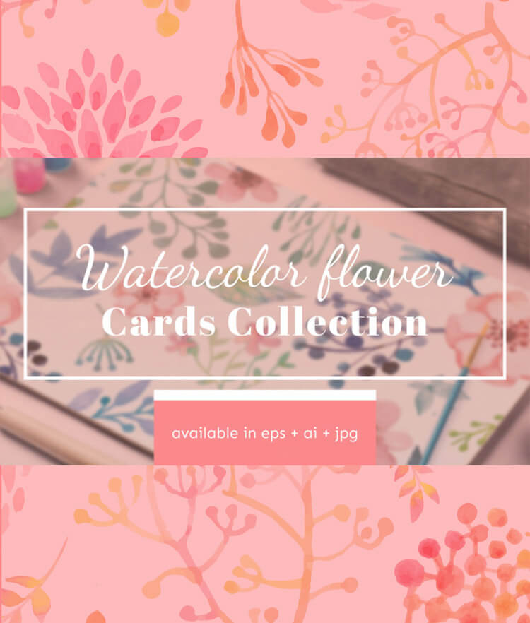 Watercolor Flower Cards Collection Cover