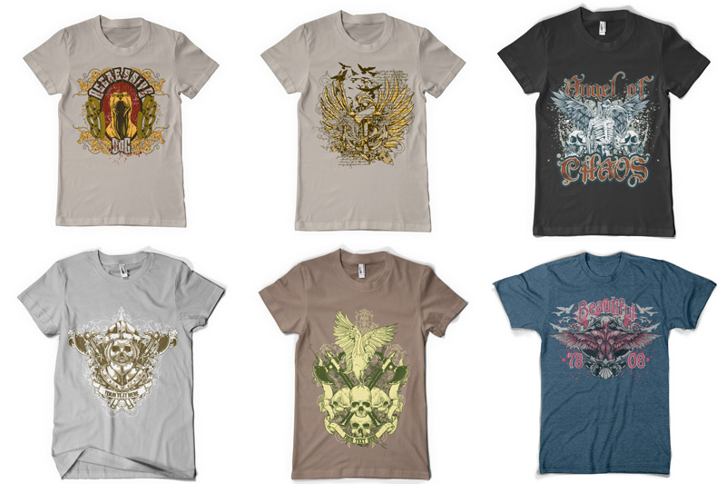 t-shirt design bundle t-shirt - 100 T shirt Designs Vol 2 Preview 01