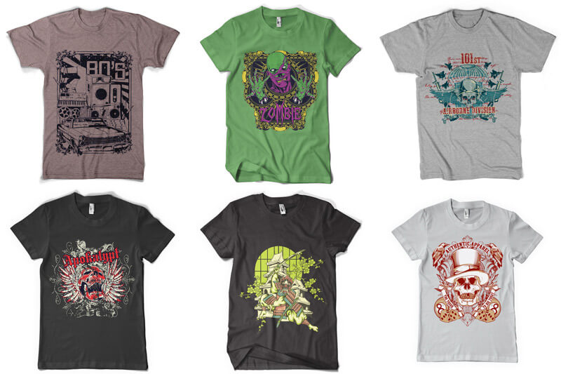 bold t-shirt graphics - 100 T shirt Designs Vol 4 Preview 01