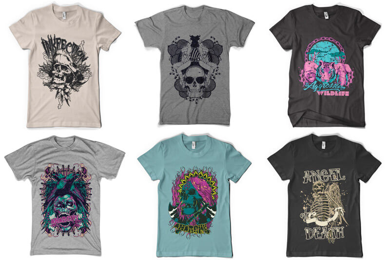 rebellious t-shirt designs - 100 T-shirt Designs Vol 5 Preview 01