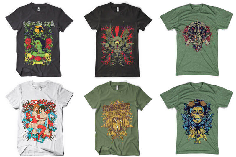 rebellious t-shirt designs - 100 T-shirt Designs Vol 5 Preview 02