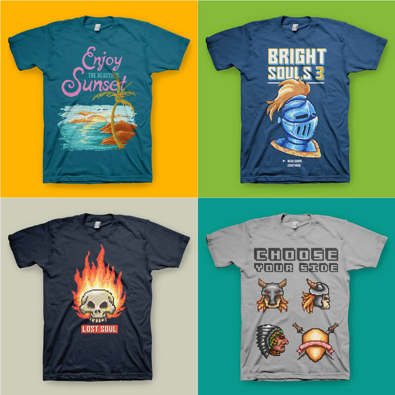 retro design bundle - 8Bit Retro Bundle Preview 01