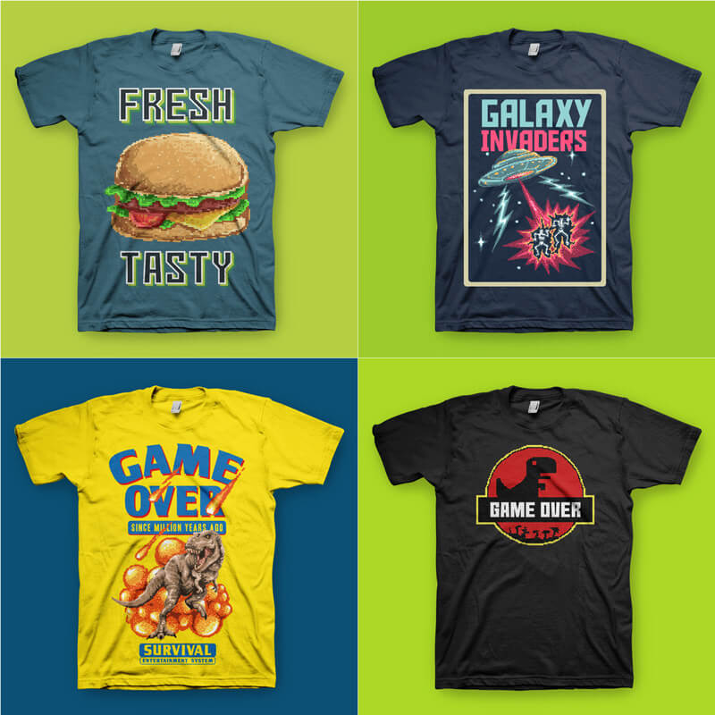 retro design bundle - 8Bit Retro Bundle Preview 05