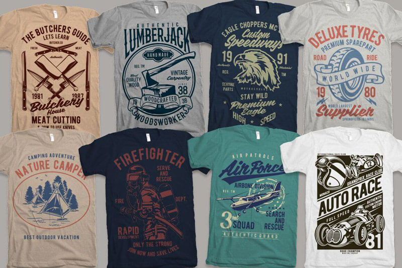 vintage car biker designs - Nadra's Mega Bundle Preview 09