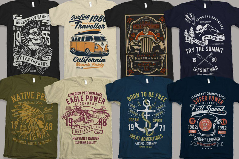 vintage car biker designs - Nadra's Mega Bundle Preview 12