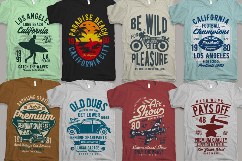 vintage car biker designs - Nadra's Mega Bundle Preview 13