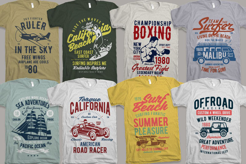 vintage car biker designs - Nadra's Mega Bundle Preview 15