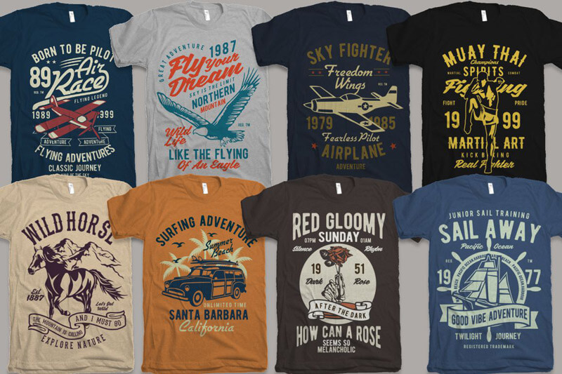 vintage car biker designs - Nadra's Mega Bundle Preview 16