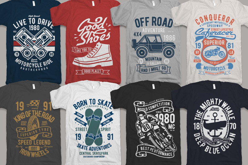 vintage car biker designs - Nadra's Mega Bundle Preview 21