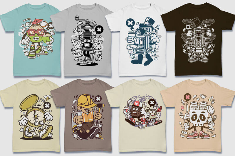 cartoon t-shirt graphics bundle - 152-Tshirt-Designs-Cartoon-Bundle-Part-4-Preview-10