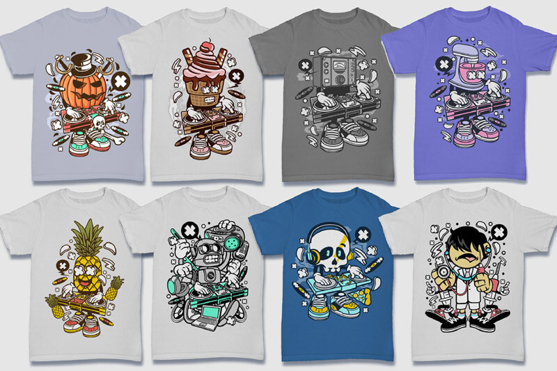 cartoon t-shirt graphics bundle - 152-Tshirt-Designs-Cartoon-Bundle-Part-4-Preview-12