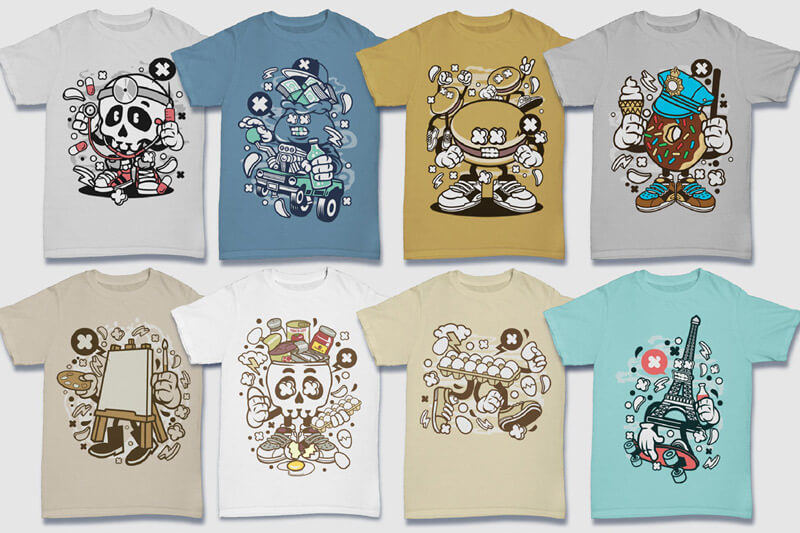 cartoon t-shirt graphics bundle - 152-Tshirt-Designs-Cartoon-Bundle-Part-4-Preview-13