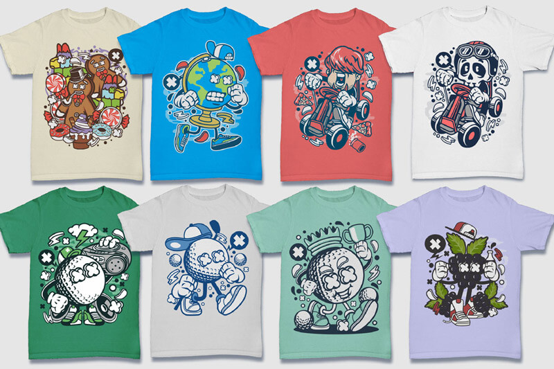 cartoon t-shirt graphics bundle - 152-Tshirt-Designs-Cartoon-Bundle-Part-4-Preview-16