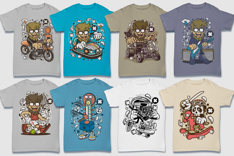 cartoon t-shirt graphics bundle - 152-Tshirt-Designs-Cartoon-Bundle-Part-4-Preview-18
