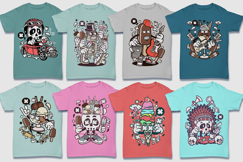 cartoon t-shirt graphics bundle - 152-Tshirt-Designs-Cartoon-Bundle-Part-4-Preview-19