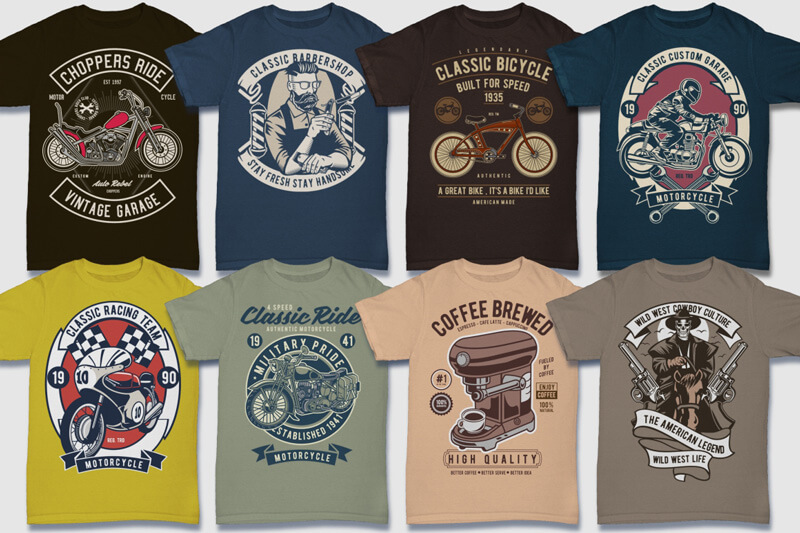 retro t-shirt vectors - retro graphic t-shirt vectors - 100 Retro T shirt Designs Preview 03
