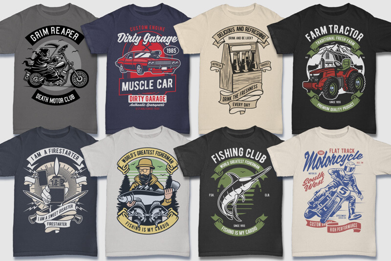 retro t-shirt vectors - retro graphic t-shirt vectors - 100 Retro T shirt Designs Preview 04