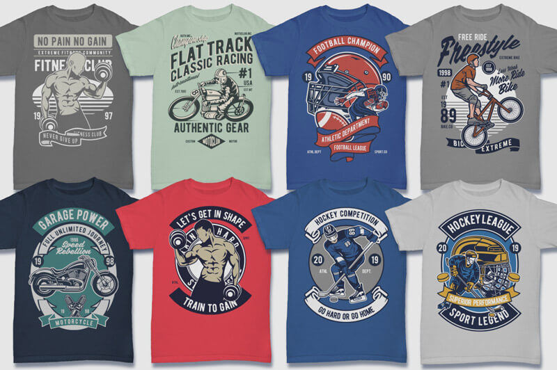 retro graphic t-shirt designs - 100 Retro T-shirt Designs Vol 2 Preview 06