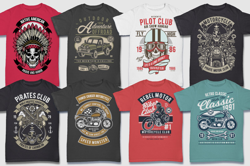 retro graphic t-shirt designs - 100 Retro T-shirt Designs Vol 2 Preview 09