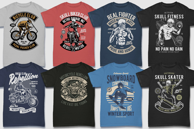 retro graphic t-shirt designs - 100 Retro T-shirt Designs Vol 2 Preview 11
