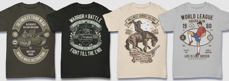 retro graphic t-shirt designs - 100 Retro T-shirt Designs Vol 2 Preview 13