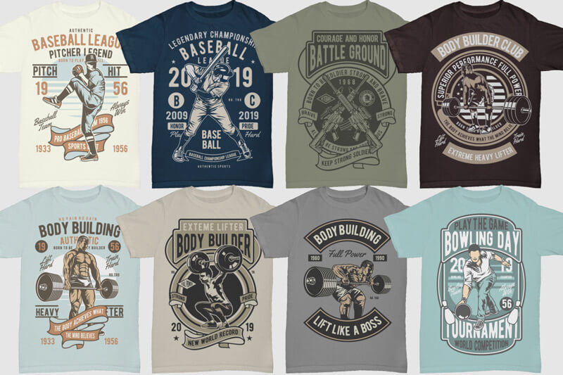 retro t-shirt graphics - 100 Retro T shirt Designs Vol 3 Preview 02