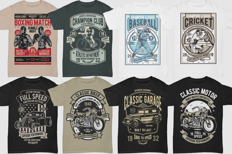 retro t-shirt graphics - 100 Retro T shirt Designs Vol 3 Preview 03