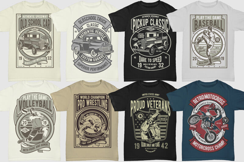 retro t-shirt graphics - 100 Retro T shirt Designs Vol 3 Preview 08