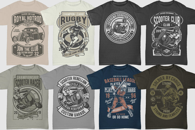 retro t-shirt graphics - 100 Retro T shirt Designs Vol 3 Preview 09