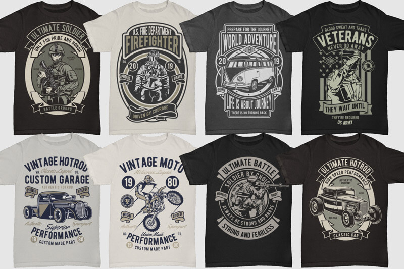 retro t-shirt graphics - 100 Retro T shirt Designs Vol 3 Preview 12