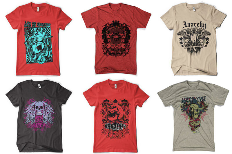 t-shirt design bundle - 100 T-shirt Designs Vol 6 Preview 01