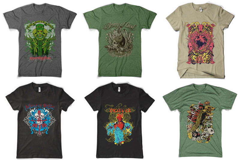 t-shirt design bundle - 100 T-shirt Designs Vol 6 Preview 02