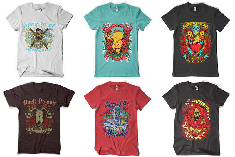 t-shirt design bundle - 100 T-shirt Designs Vol 6 Preview 04