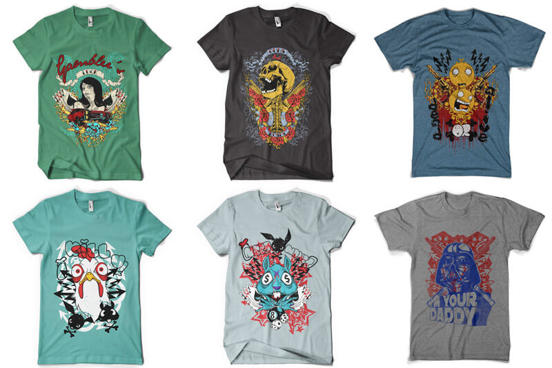 t-shirt design bundle - 100 T-shirt Designs Vol 6 Preview 07