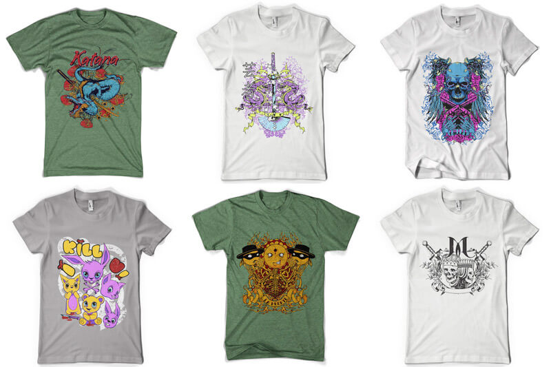 t-shirt design bundle - 100 T-shirt Designs Vol 6 Preview 08