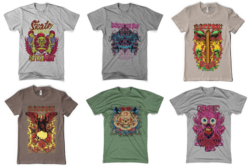 t-shirt design bundle - 100 T-shirt Designs Vol 6 Preview 14