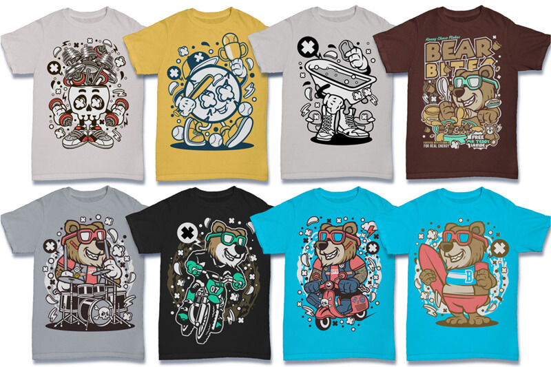 cartoon vector art - cartoon vector t-shirt designs - Cartoon Vector Part 6 Preview 02