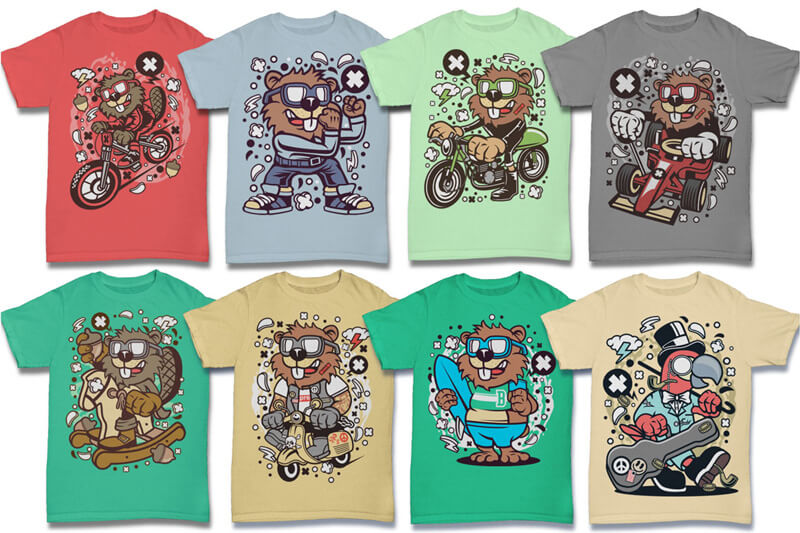 cartoon vector art - cartoon vector t-shirt designs - Cartoon Vector Part 6 Preview 03