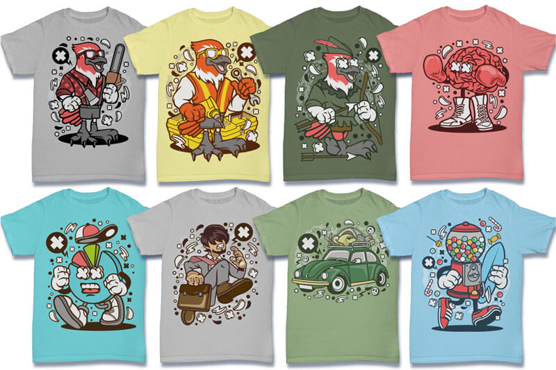 cartoon vector art - cartoon vector t-shirt designs - Cartoon Vector Part 6 Preview 04