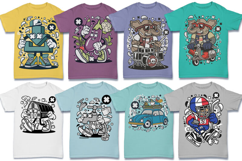cartoon vector art - cartoon vector t-shirt designs - Cartoon Vector Part 6 Preview 09