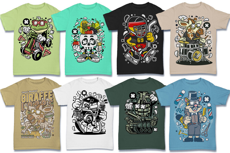 cartoon vector art - cartoon vector t-shirt designs - Cartoon Vector Part 6 Preview 10