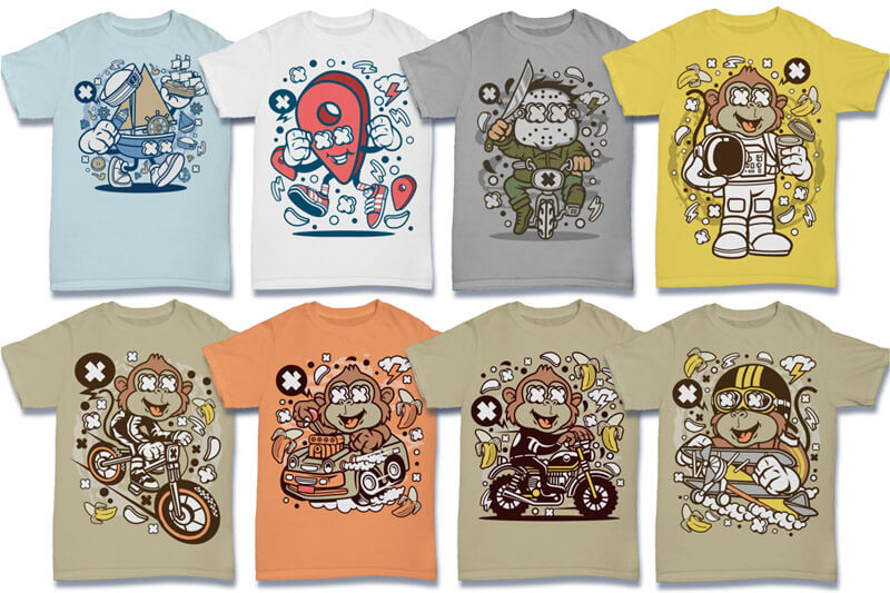 cartoon vector art - cartoon vector t-shirt designs - Cartoon Vector Part 6 Preview 14