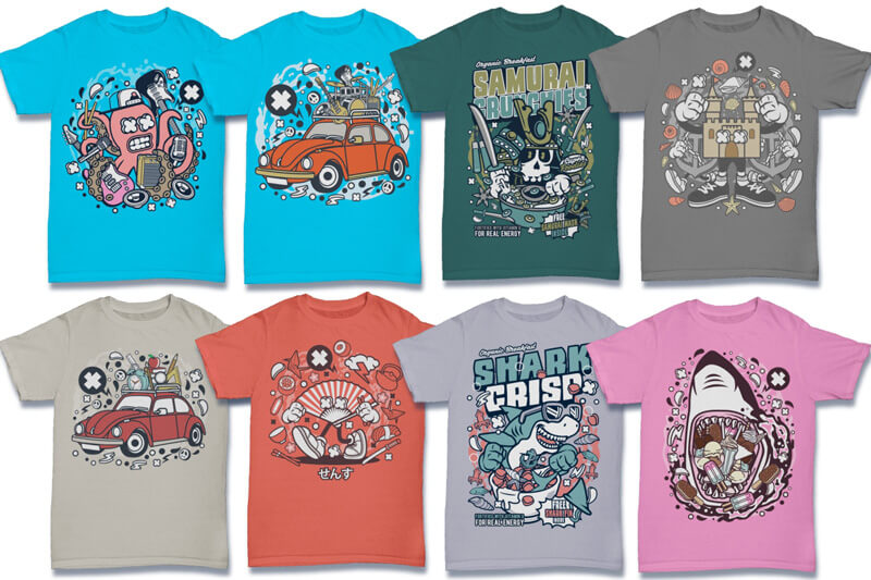 cartoon vector art - cartoon vector t-shirt designs - Cartoon Vector Part 6 Preview 21