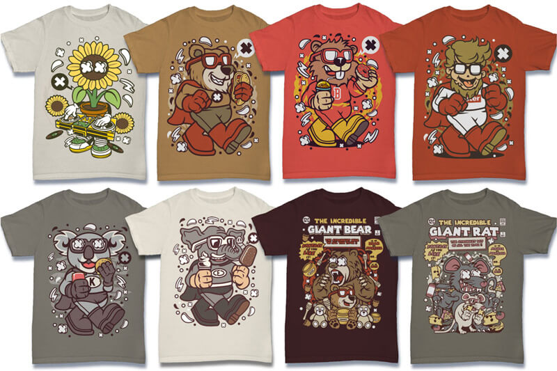 cartoon vector art - cartoon vector t-shirt designs