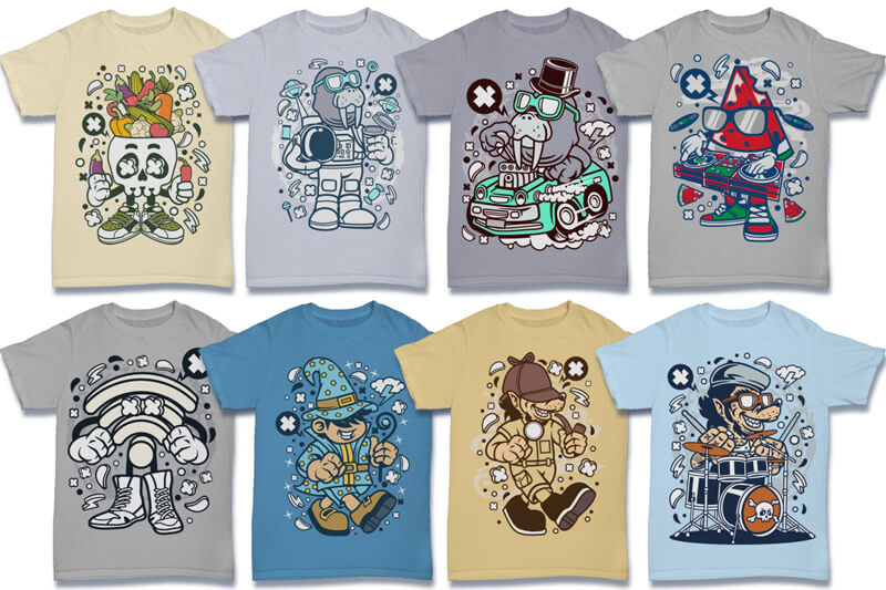 cartoon vector art - cartoon vector t-shirt designs - Cartoon Vector Part 6 Preview 27