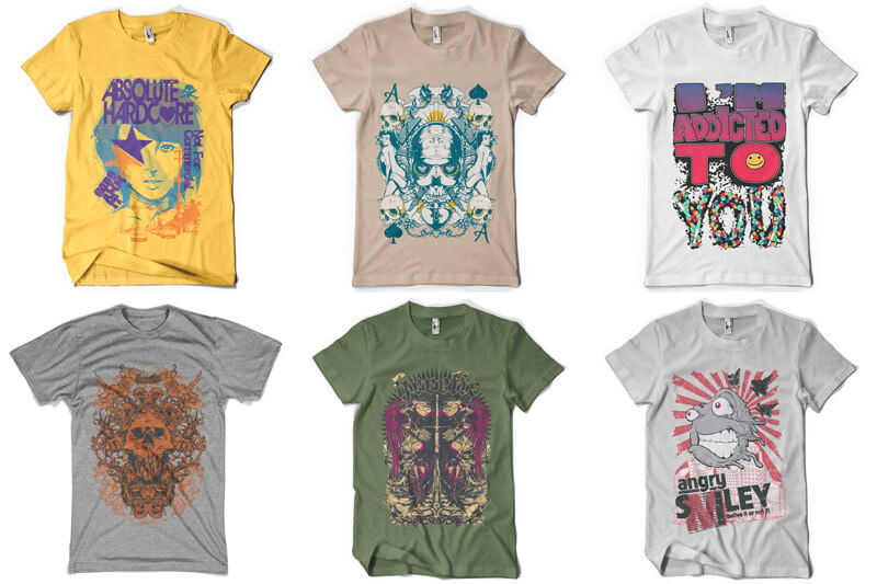 t-shirt design bundle vol 7 - 100 T-shirt Designs Vol 7 Bundle Preview 01