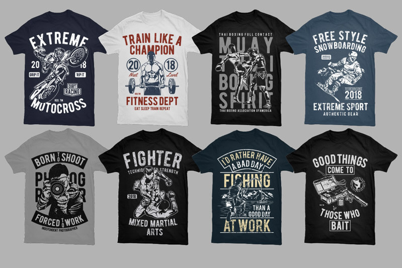 mega t-shirt design bundle - Fire Bolt Mega Bundle Preview 01